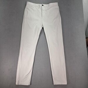 Kato The Axe Slim Pants Mens 34 Light Grey Chino Stretch Casual Made USA